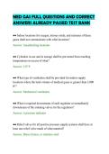 MED GAS FULL QUESTIONS AND CORRECT &NewLine;ANSWERS ALREADY PASSED TEST BANK 