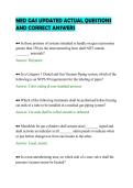 MED GAS UPDATED ACTUAL QUESTIONS &NewLine;AND CORRECT ANSWERS 