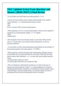 TNCC Updated Actual Exam Question and&NewLine;Answer &lpar;2026&sol;2027&rpar; &vert; Final Review