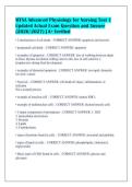 MTSA Advanced Physiology for Nursing Test 1&NewLine;Updated Actual Exam Question and Answer&NewLine;&lpar;2026&sol;2027&rpar; &vert; A&plus; Verified