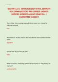 NSG 444 Exam 2  EXAM 2026&vert;2027 ACTUAL COMPLETE &NewLine;REAL EXAM QUESTIONS AND CORRECT ANSWERS &NewLine;&lpar;VERIFIED ANSWERS&rpar; ALREADY GRADED A&plus; &vert; &NewLine;GUARANTEED SUCCESS&excl;&excl; 