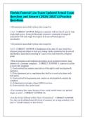 Florida Funeral Law Exam Updated Actual Exam&NewLine;Question and Answer &lpar;2026&sol;2027&rpar; &vert; Practice&NewLine;Questions