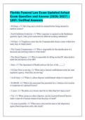 Florida Funeral Law Exam Updated Actual&NewLine;Exam Question and Answer &lpar;2026&sol;2027&rpar; &vert;&NewLine;100&percnt; Verified Answers