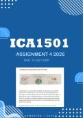 ICA1501 Assignment 4 2026 - Due 15 July 2026