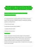 WGU C468 Information Management & Technology Exam Actual Exam 2026&sol;2027 &ndash; Complete Solution Set with Detailed Rationales &vert; 100&percnt; Verified &vert; Pass Guaranteed &ndash; A&plus; Graded