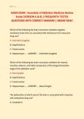 ASAM EXAM - Essentials of Addiction Medicine Review &NewLine;Guide &lpar;VERSION A & B&rpar; &vert; FREQUENTLY TESTED &NewLine;QUESTIONS WITH CORRECT ANSWERS &vert; BRAND NEW