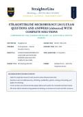 StraighterLine Microbiology 250 Final Exam 2026&sol;2027 &vert; Complete Q&A with Verified Answers and Detailed Rationales &vert; Genetics&comma; Immunology&comma; Virology &vert; A&plus; Graded
