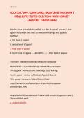 HCCA CHC&sol;CHPC COMPLIANCE EXAM QUESTION BANK &vert; &NewLine;FREQUENTLY TESTED QUESTIONS WITH CORRECT &NewLine;ANSWERS &vert; BRAND NEW&excl; 