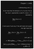 Limits and differentiation 