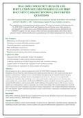 WGU D450 Community Health and Population-Focused Nursing Exam 2026-2027 QUESTIONS AND ANSWERS&NewLine;ALREADY GRADED A&plus;&period; 100&percnt; Verified Solutions &vert; Updated Per Latest Guidelines &vert; Graded A&plus;