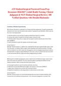 ATI Medical-Surgical Proctored Exam Prep Document 2026&sol;2027 &vert; Adult Health Nursing&comma; Clinical Judgment & NGN Medical-Surgical Review &vert; 100 Verified Questions with Detailed Rationales&NewLine;