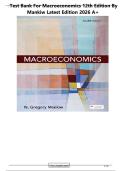 Test Bank For Brief Principle Of Macroeconomics 9th Edition By Mankiw Latest Edition 2026 A&plus;