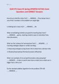 ELED 471 Exam &num;1 Spring UPDATED ACTUAL Exam &NewLine;Questions and CORRECT Answers 