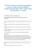 RN VATI Comprehensive Predictor Exam Questions & Answers Verified Actual Exam 2026&sol;2027 &ndash; Complete Exam-Style Q&As &vert; 100&percnt; Certified Verified &ndash; Pass Guaranteed &ndash; A&plus; Graded&NewLine;