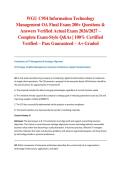WGU C954 Information Technology Management OA Final Exam 200&plus; Questions & Answers Verified Actual Exam 2026&sol;2027 &ndash; Complete Exam-Style Q&As &vert; 100&percnt; Certified Verified &ndash; Pass Guaranteed &ndash; A&plus; Graded&NewLine;