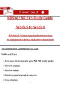 NR546 Psychopharmacology Study Guide&colon; Weeks 5-8 &lpar;PMHNP Exam Prep&rpar;&NewLine;&NewLine;