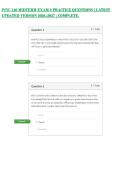 PSYC 140 MIDTERM EXAM 2 PRACTICE QUESTIONS &vert;LATEST UPDATED VERSION 2026-2027 &vert;COMPLETE&period;