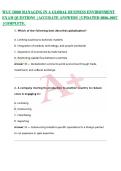 WGU D080 MANAGING IN A GLOBAL BUSINESS ENVIRONMENT EXAM QUESTIONS &vert;ACCURATE ANSWERS &vert;UPDATED 2026-2027 &vert;COMPLETE&period;