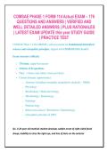 COMSAE PHASE 1 FORM 114 Actual EXAM &ndash; 176&NewLine;QUESTIONS AND ANSWERS &vert; VERIFIED AND&NewLine;WELL DETAILED ANSWERS &vert; PLUS RATIONALES&NewLine;&vert; LATEST EXAM UPDATE this year STUDY GUIDE&NewLine;&vert; PRACTICE TEST