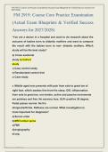 FM 2919&colon; Course Core Practice Examination &NewLine;&lpar;Actual Exam Blueprints & Verified Success &NewLine;Answers for 2027&sol;2028&rpar;