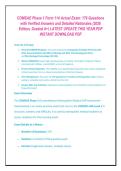 COMSAE Phase 1 Form 114 Actual Exam&colon; 176 Questions&NewLine;with Verified Answers and Detailed Rationales &lpar;2026&NewLine;Edition&comma; Graded A&plus;&rpar; LATEST UPDATE THIS YEAR&period;PDF&NewLine;INSTANT DOWNLOAD PDF&NewLine;