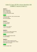 Ammo 51 Course MV-DL Answers Questions with&NewLine;CORRECT Answers &lpar;Grade A&plus;&rpar;