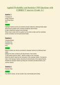 Applied Probability and Statistics C955 Questions with&NewLine;CORRECT Answers &lpar;Grade A&plus;&rpar;