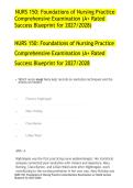 NURS 150 Foundations Nursing Practice Comprehensive Exam Blueprint 2027&sol;2028