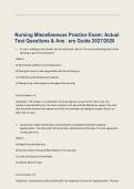 Nursing Miscellaneous Practice Exam Questions & Answers Guide 2027&sol;2028