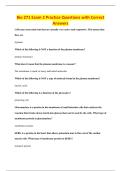 Bio 271 Exam 2 Practice Questions with Correct&NewLine;Answers