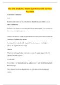 Bio 271 Module 3 Exam Questions with Correct&NewLine;Answers