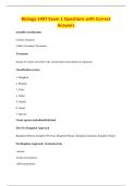 Biology 1407 Exam 1 Questions with Correct&NewLine;Answers
