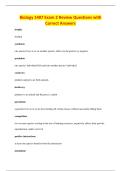 Biology 1407 Exam 2 Review Questions with&NewLine;Correct Answers