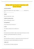 Biology 1407 Lab Practical 3 Questions with&NewLine;Correct Answers