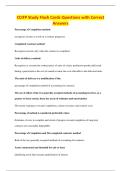CCIFP Study Flash Cards Questions with Correct&NewLine;Answers