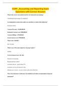 CCIFP &lowbar;Accounting and Reporting Exam&NewLine;Questions with Correct Answers