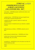 ETHICS & &NewLine;JURISPRUDENCE EXAM &NewLine;ALBERTA QUESTIONS &NewLine;AND ANSWERS 2026 - 2027