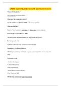 CTCM Exam Questions with Correct Answers