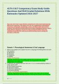 ALTA CALT Competency Exam Study Guide &NewLine;Questions And Well Graded Solutions With &NewLine;Rationales Updated 2026 2027 