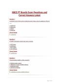 NBCE PT Boards Exam Questions and Correct Answers Latest&NewLine;