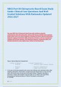 NBCE Part III Chiropractic Board Exam Study &NewLine;Guide&colon; Clinical Case Questions And Well &NewLine;Graded Solutions With Rationales Updated &NewLine;2026 2027 