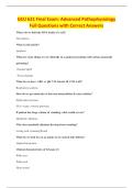 GCU 631 Final Exam&colon; Advanced Pathophysiology&NewLine;Full Questions with Correct Answers