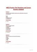 NBCE Practice Test Questions and Correct Answers Updated&NewLine;