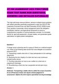 ATI RN LEADERSHIP 2023 PROCTORED &NewLine;EXAM TEST BANK NGN QUESTIONS&comma; &NewLine;ANSWERS AND DETAILED RATIONALES