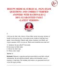 HESI PN MEDICAL-SURGICAL &lpar;NGN&rpar; EXAM 2026 &sol; 2027 QUESTIONS AND CORRECT VERIFIED ANSWERS WITH RATIONALES &vert;&vert;  100&percnt; GUARANTEED PASS&excl;&excl;   <LATEST VERSION>