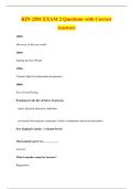 KIN 2501 EXAM 2 Questions with Correct&NewLine;Answers
