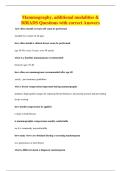 Mammography&comma; additional modalities &&NewLine;BIRADS Questions with correct Answers