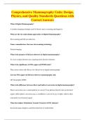 Comprehensive Mammography Units&colon; Design&comma;&NewLine;Physics&comma; and Quality Standards Questions with&NewLine;Correct Answers