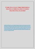PN 3001 FINAL EXAM &sol; PN3001 PROFESSIONAL &NewLine;PRACTICE & COMMUNICATION IN NURSING &NewLine;PRACTICE FINAL EXAM PREP
