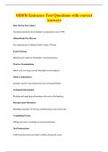 MDFR Entrance Test Questions with correct&NewLine;Answers